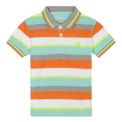 bluezoo Boys' multi-coloured striped polo shirt
